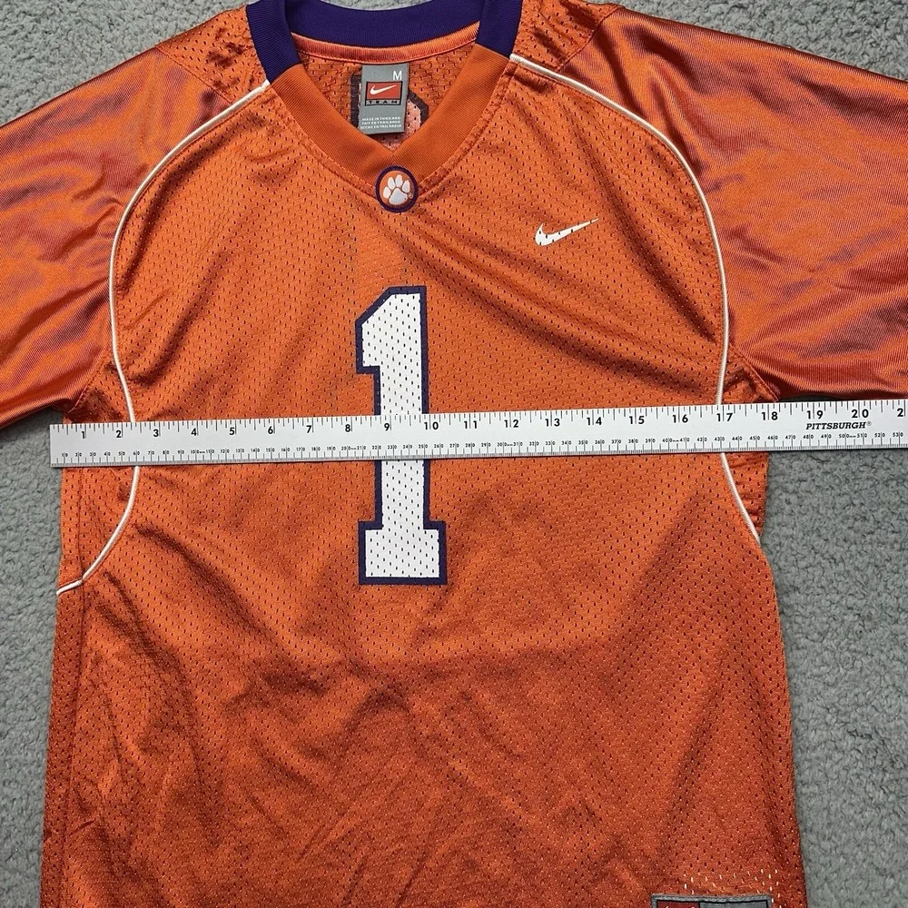 Nike Team Clemson University Tigers Orange #1 Youth Medium Home Football Jersey